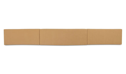 Naomi 3 Piece Wave Modular Sectional Golden Yellow