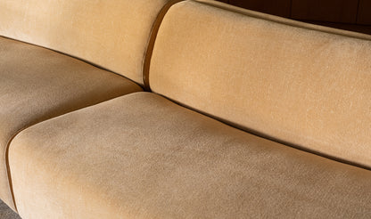 Naomi 3 Piece Concave Modular Sectional Golden Yellow