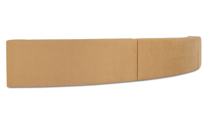 Naomi 3 Piece Concave Modular Sectional Golden Yellow