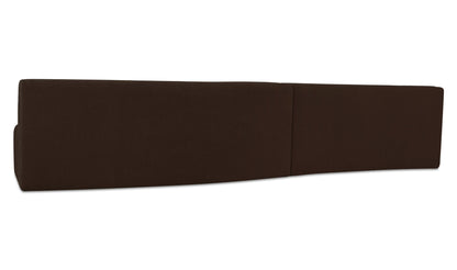 Naomi 2 Piece Wave Modular Sectional Dark Brown