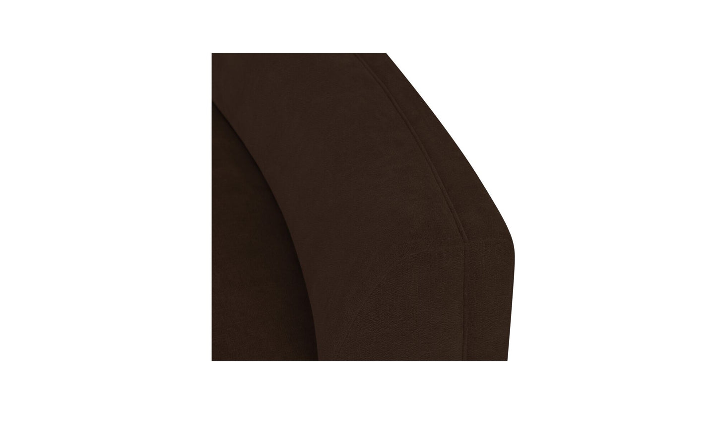 Naomi 2 Piece Wave Modular Sectional Dark Brown