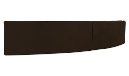 Naomi 2 Piece Concave Modular Sectional Dark Brown