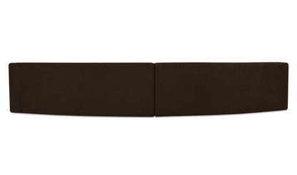 Naomi 2 Piece Concave Modular Sectional Dark Brown