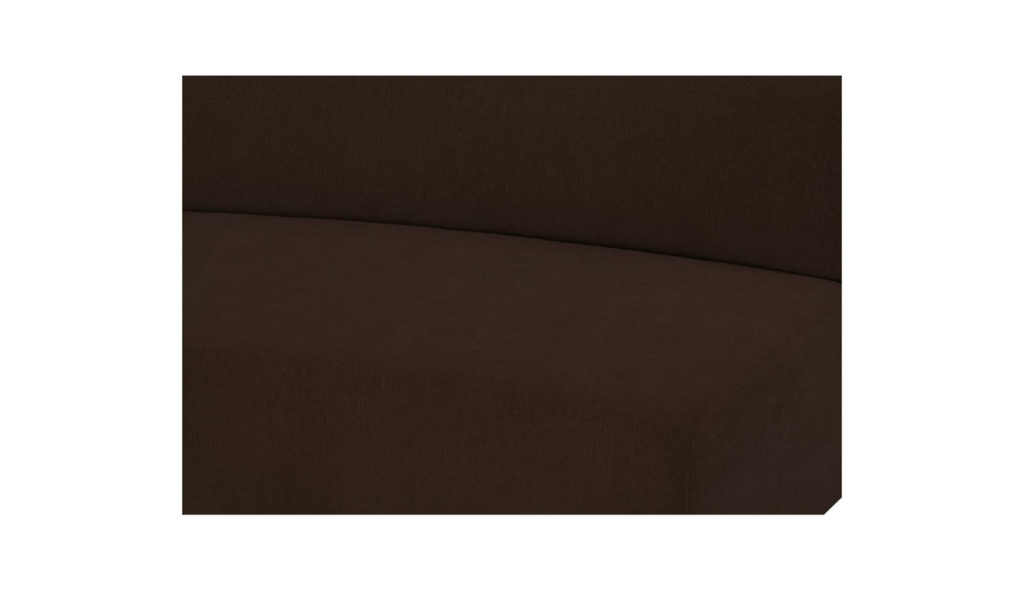 Naomi 2 Piece Concave Modular Sectional Dark Brown