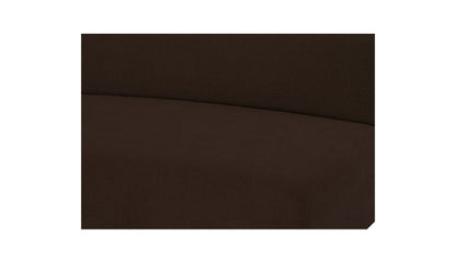Naomi 2 Piece Concave Modular Sectional Dark Brown