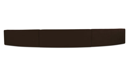 Naomi 3 Piece Concave Modular Sectional Dark Brown