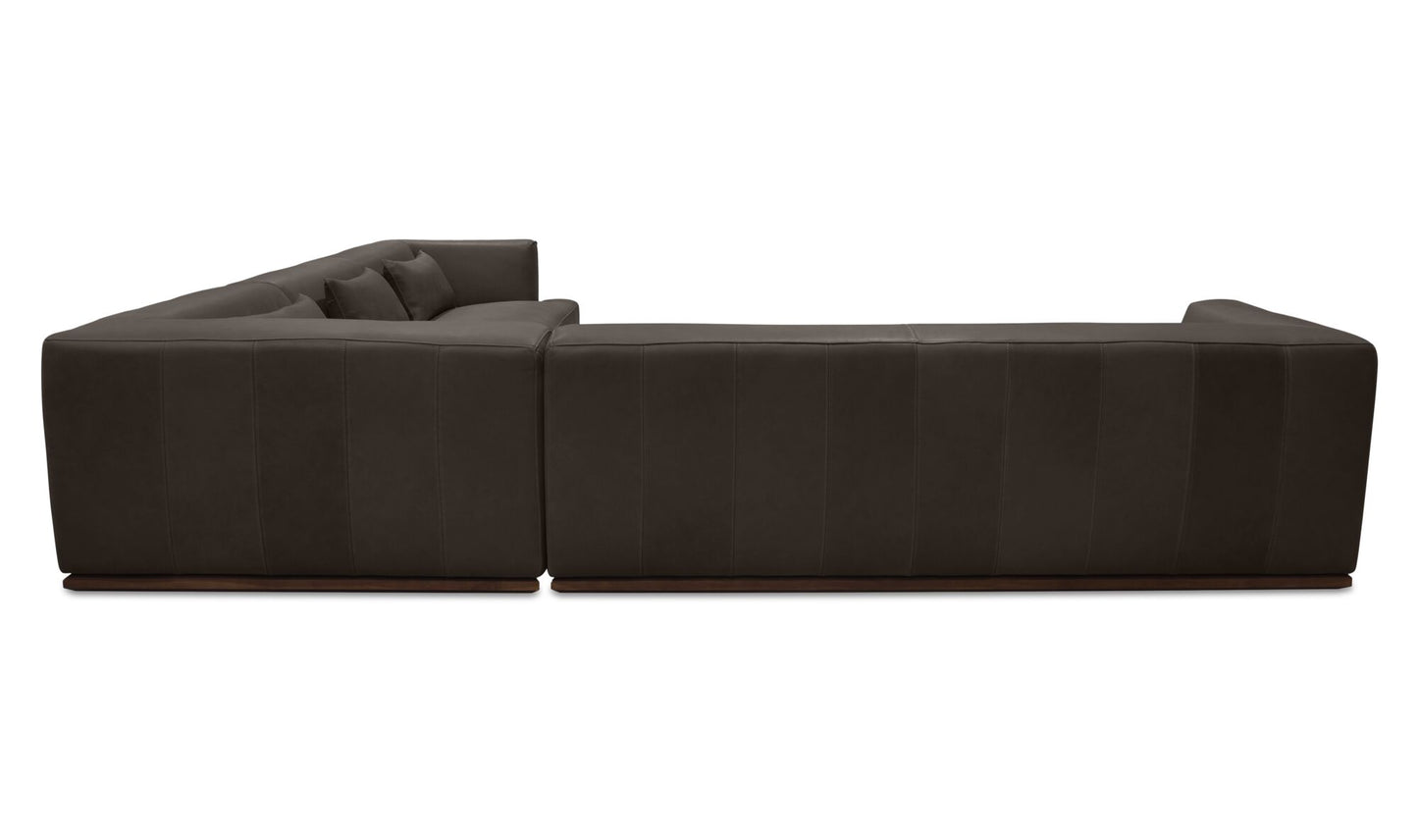 Clove L-Shaped Sectional Deep Brown