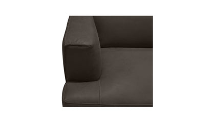 Clove L-Shaped Sectional Deep Brown