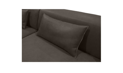 Clove L-Shaped Sectional Deep Brown
