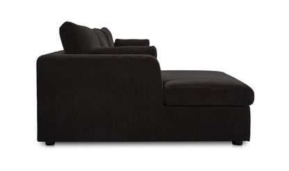 Burrow Sleeper Sectional With Storage Chaise Black Left