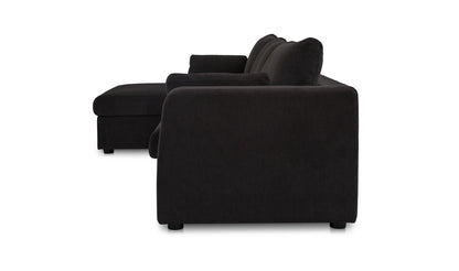 Burrow Sleeper Sectional With Storage Chaise Black Left