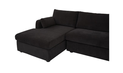 Burrow Sleeper Sectional With Storage Chaise Black Left
