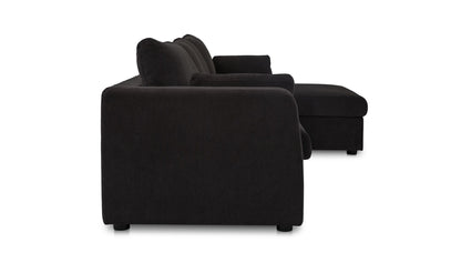 Burrow Sleeper Sectional With Storage Chaise Black Right