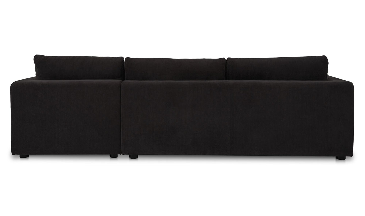 Burrow Sleeper Sectional With Storage Chaise Black Right