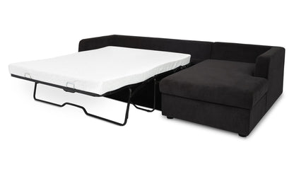Burrow Sleeper Sectional With Storage Chaise Black Right