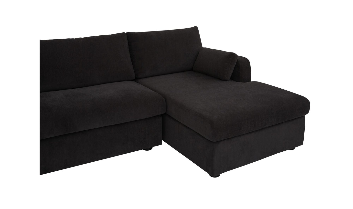 Burrow Sleeper Sectional With Storage Chaise Black Right