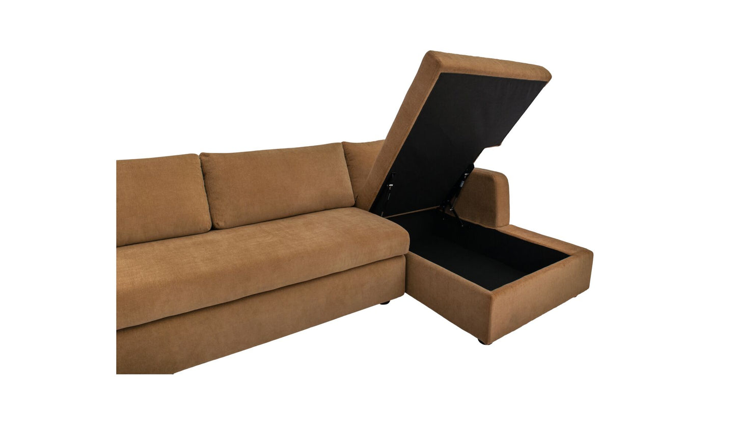 Burrow Sleeper Sectional With Storage Chaise Ginger Right