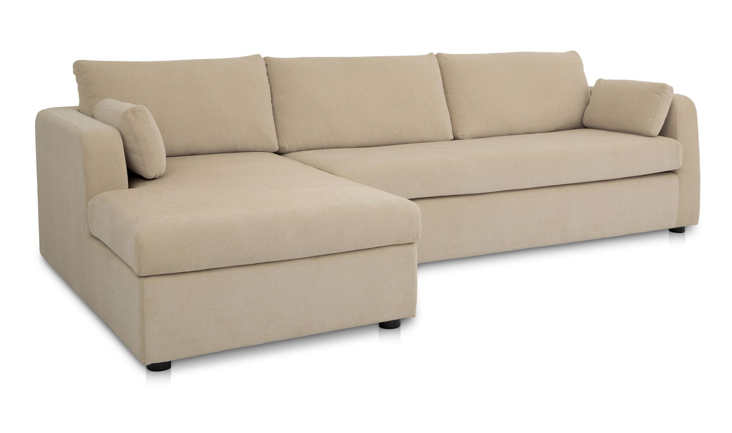 Burrow Sleeper Sectional With Storage Chaise Sand Left