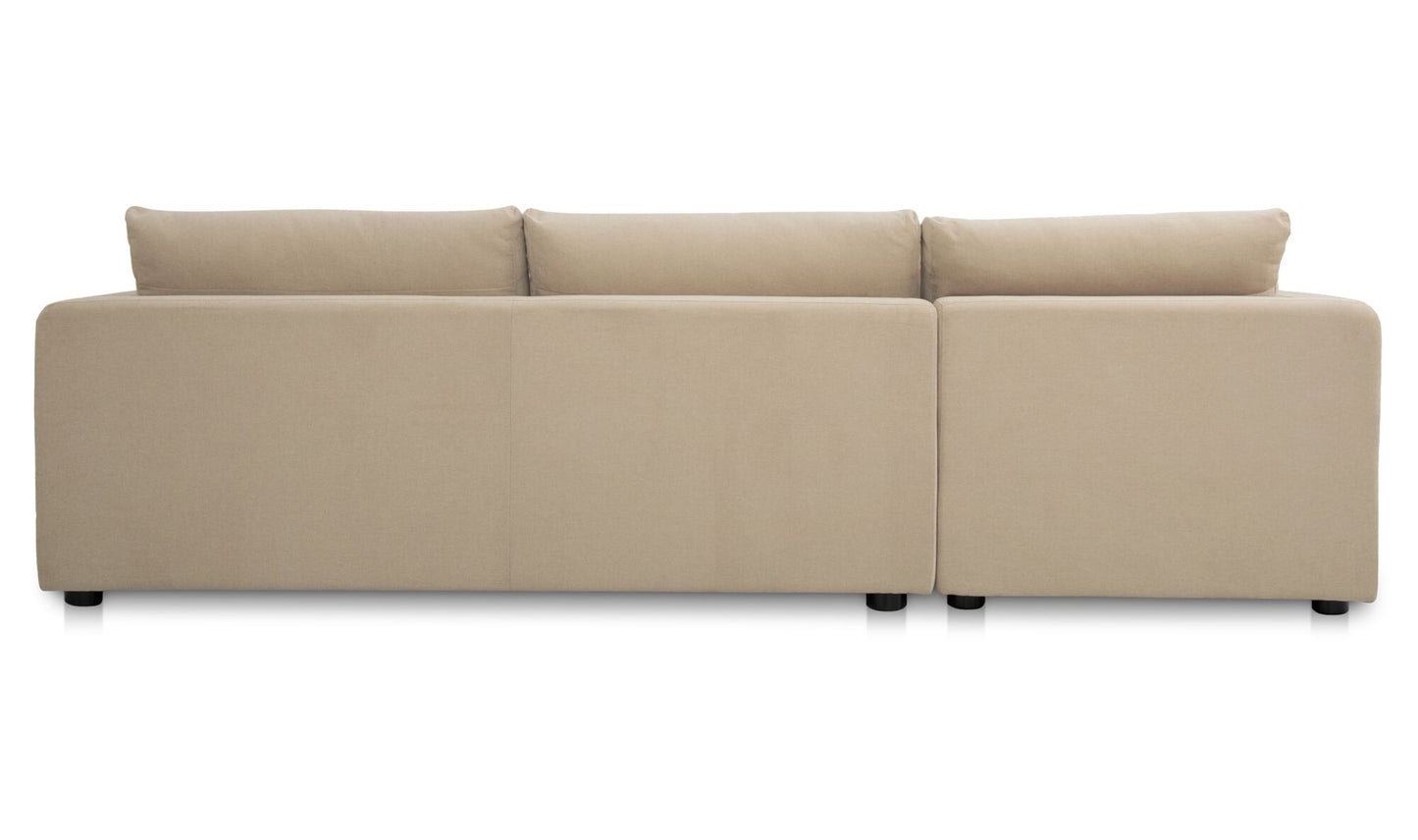 Burrow Sleeper Sectional With Storage Chaise Sand Left