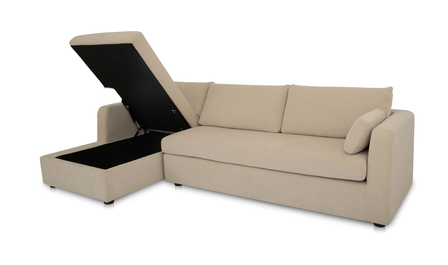 Burrow Sleeper Sectional With Storage Chaise Sand Left
