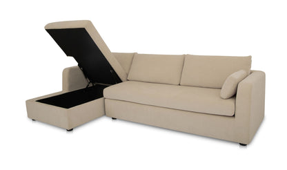 Burrow Sleeper Sectional With Storage Chaise Sand Left