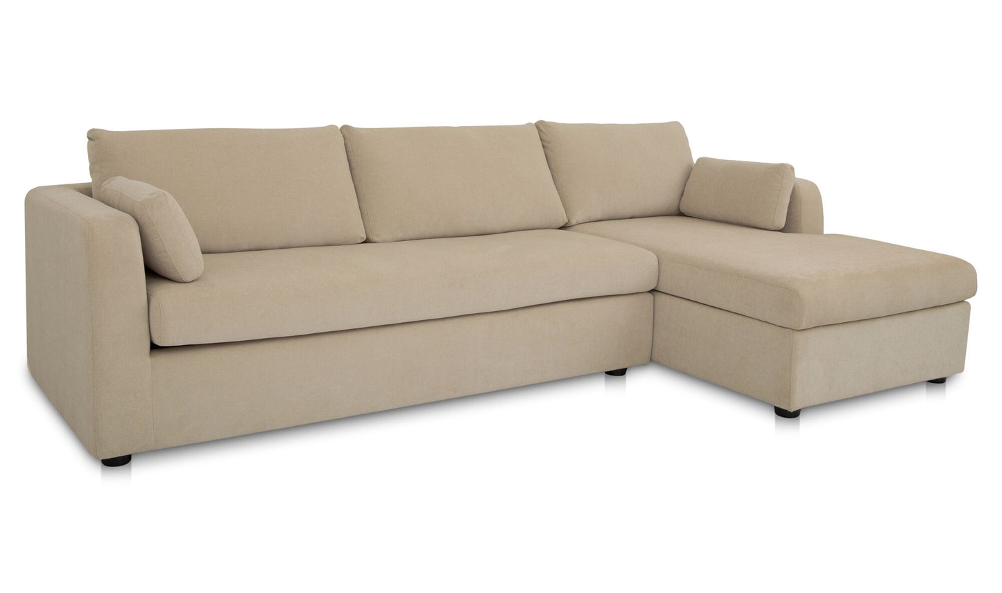 Burrow Sleeper Sectional With Storage Chaise Sand Right