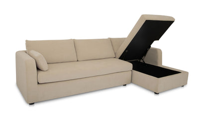 Burrow Sleeper Sectional With Storage Chaise Sand Right