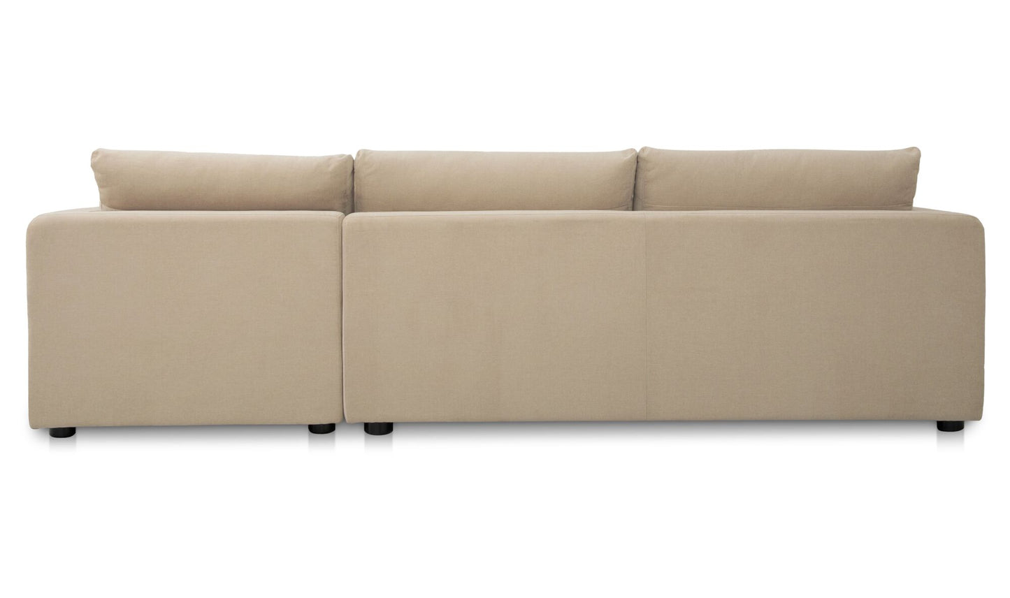 Burrow Sleeper Sectional With Storage Chaise Sand Right