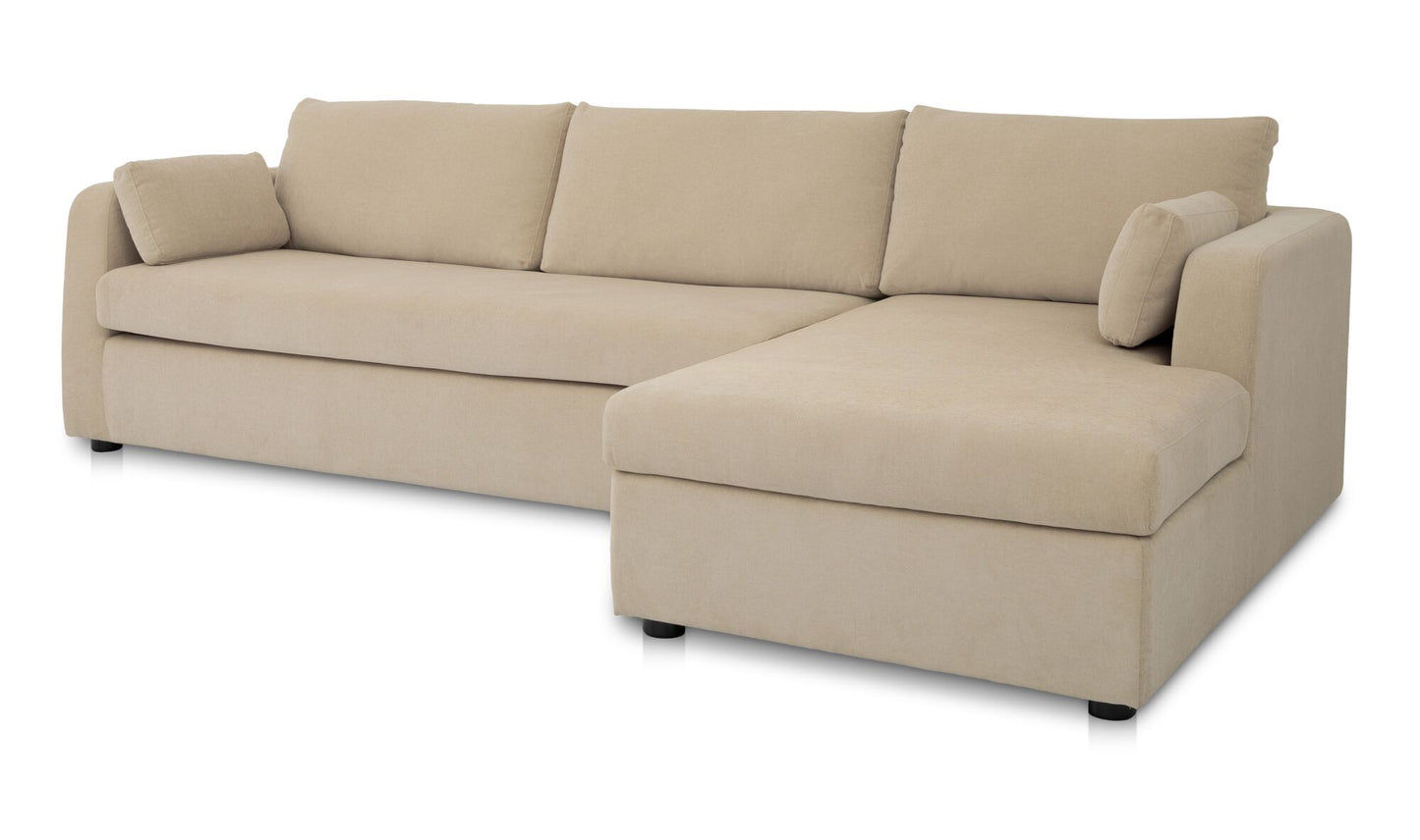 Burrow Sleeper Sectional With Storage Chaise Sand Right