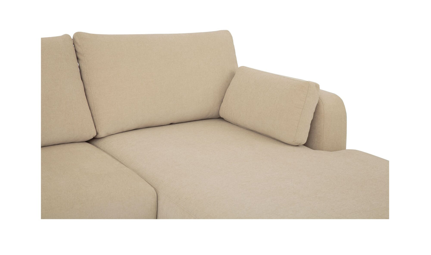 Burrow Sleeper Sectional With Storage Chaise Sand Right
