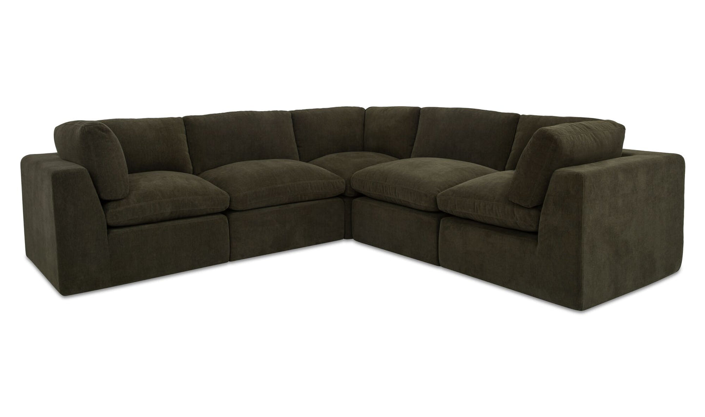 Cates Classic L Modular Sectional Dark Green