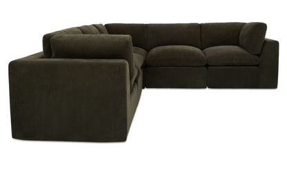 Cates Classic L Modular Sectional Dark Green