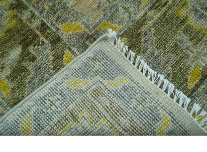 Custom Made Beige And Gray Traditional Hand Knotted wool area rug.