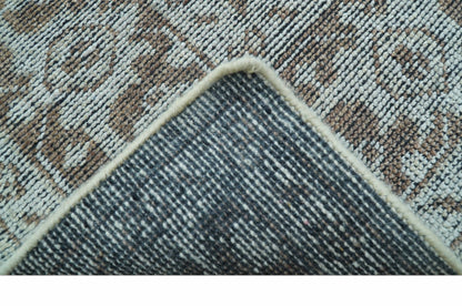 Jewel Custom Made Hand Knotted Traditional Design Brown Wool Area Rug.