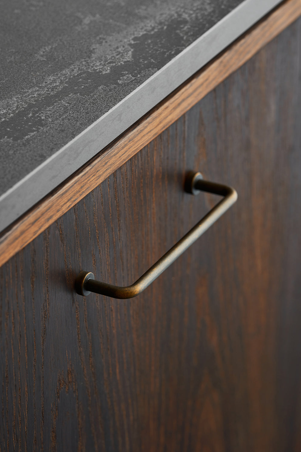 Dark Bronze "Lounge" Cabinet Knob and Wire Drawer Pulls
