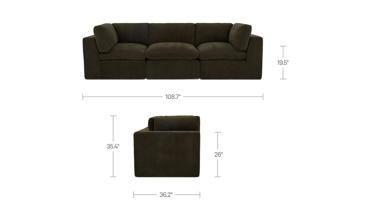 Cates Modular Sofa Dark Green.