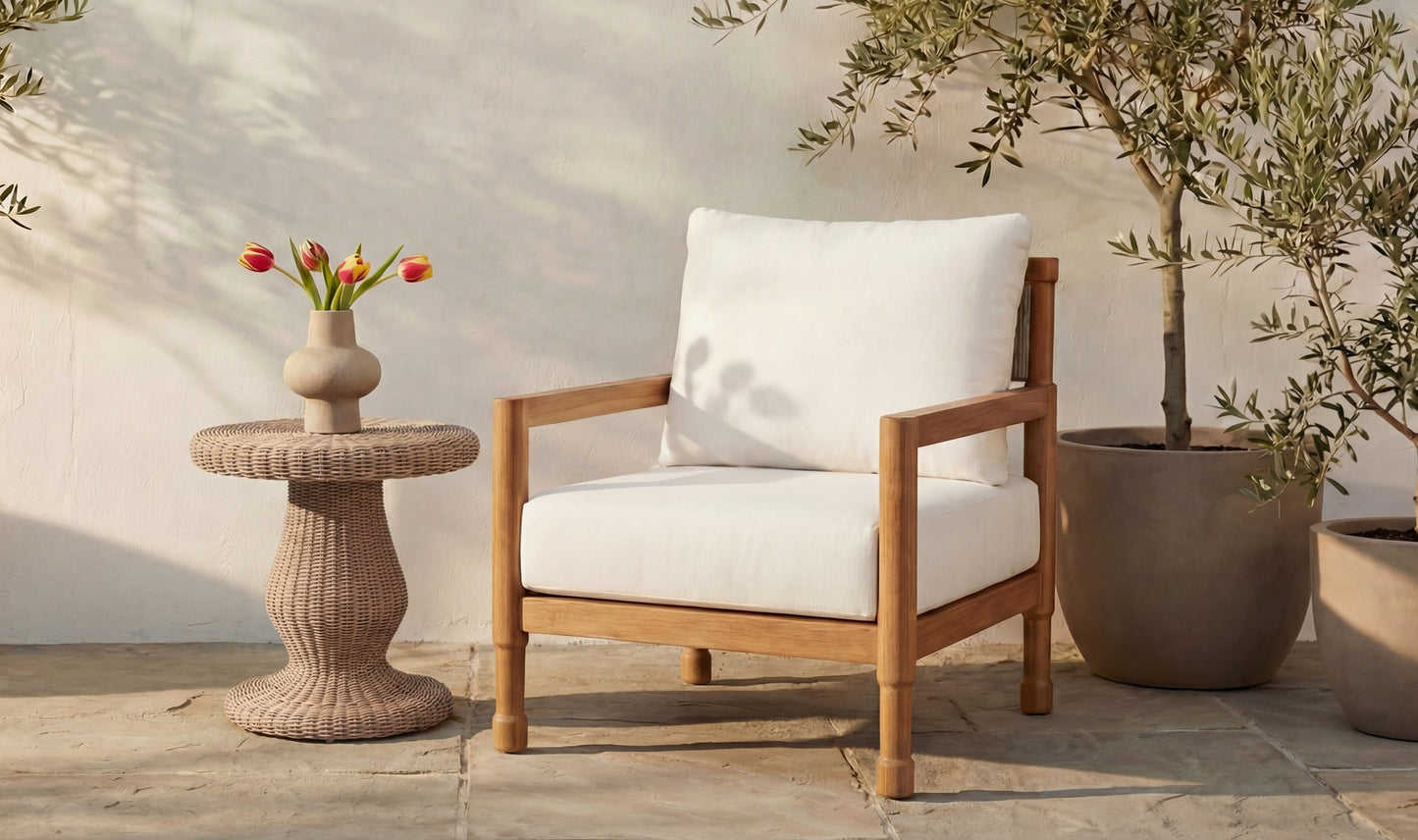 Emmeline Outdoor Side Table Natural.