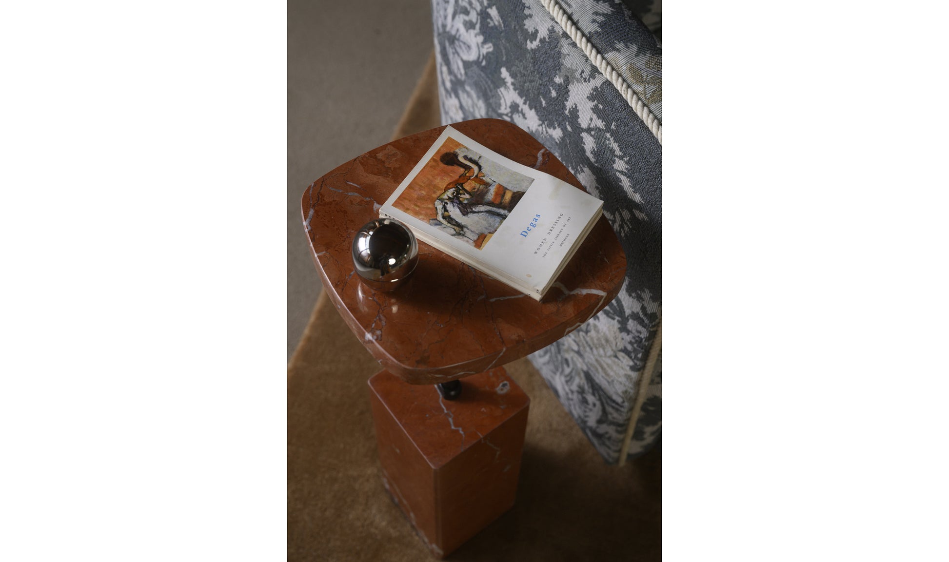 Caro Side Table Rosso Alicante Marble.