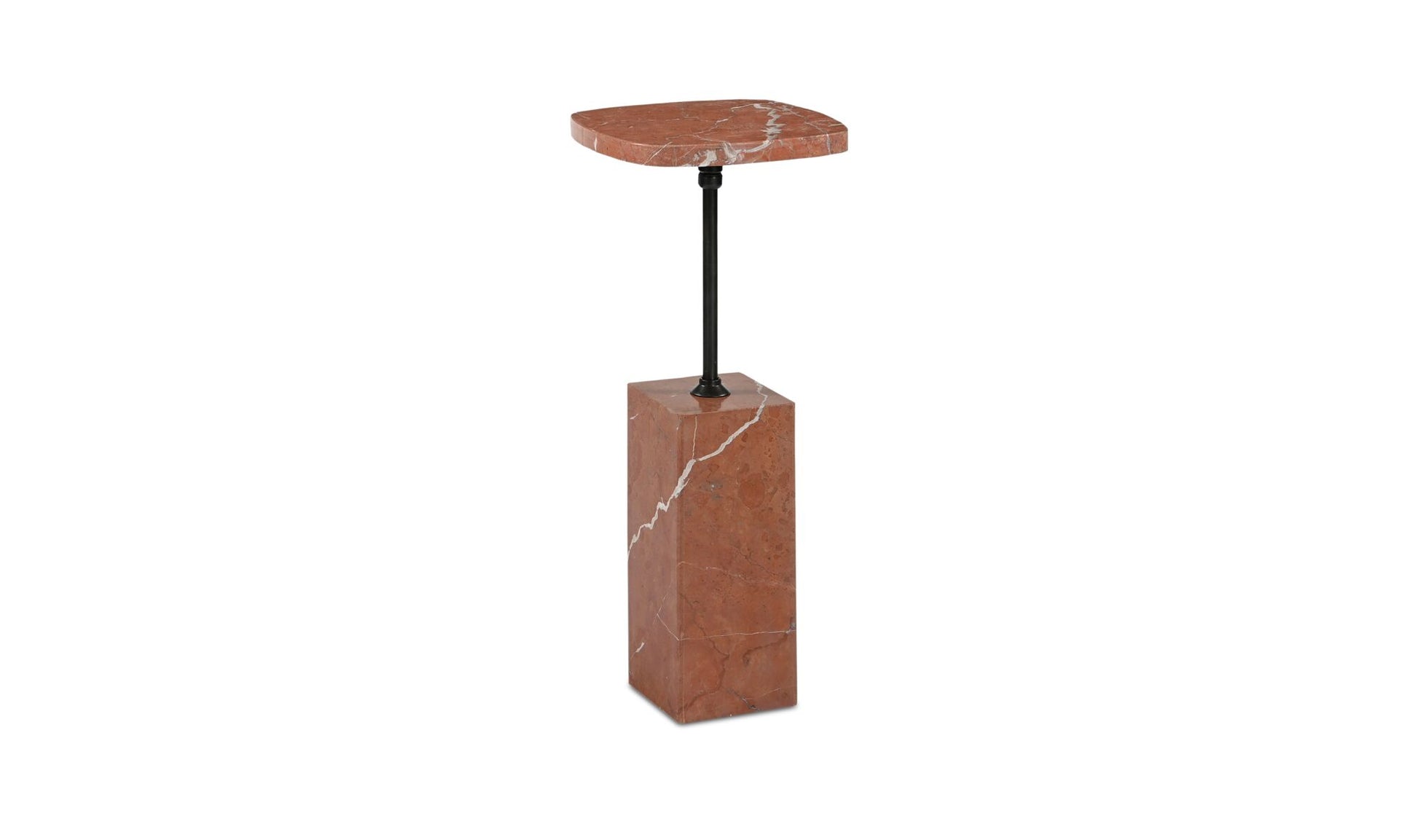 Caro Side Table Rosso Alicante Marble.