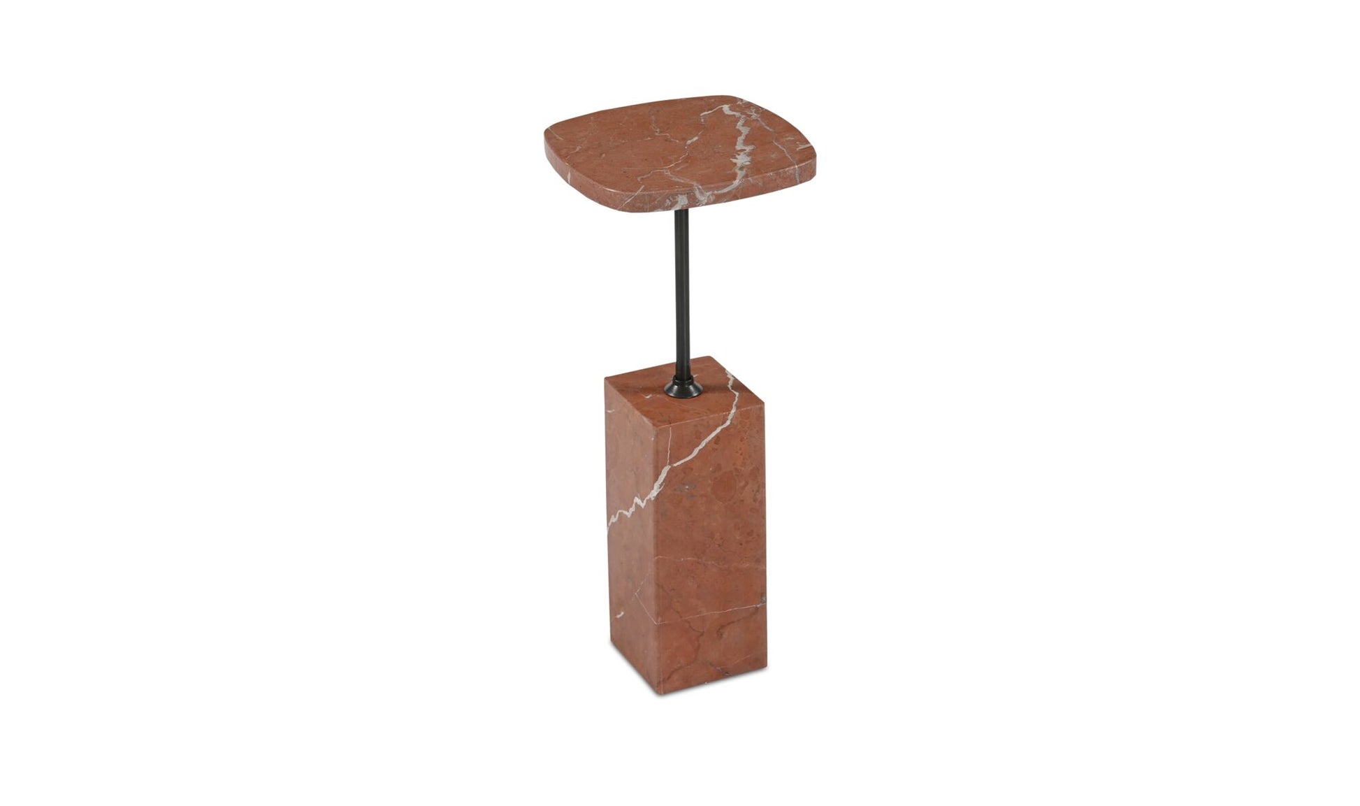 Caro Side Table Rosso Alicante Marble.