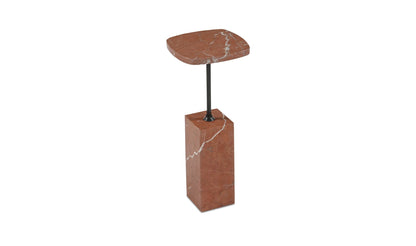 Caro Side Table Rosso Alicante Marble.