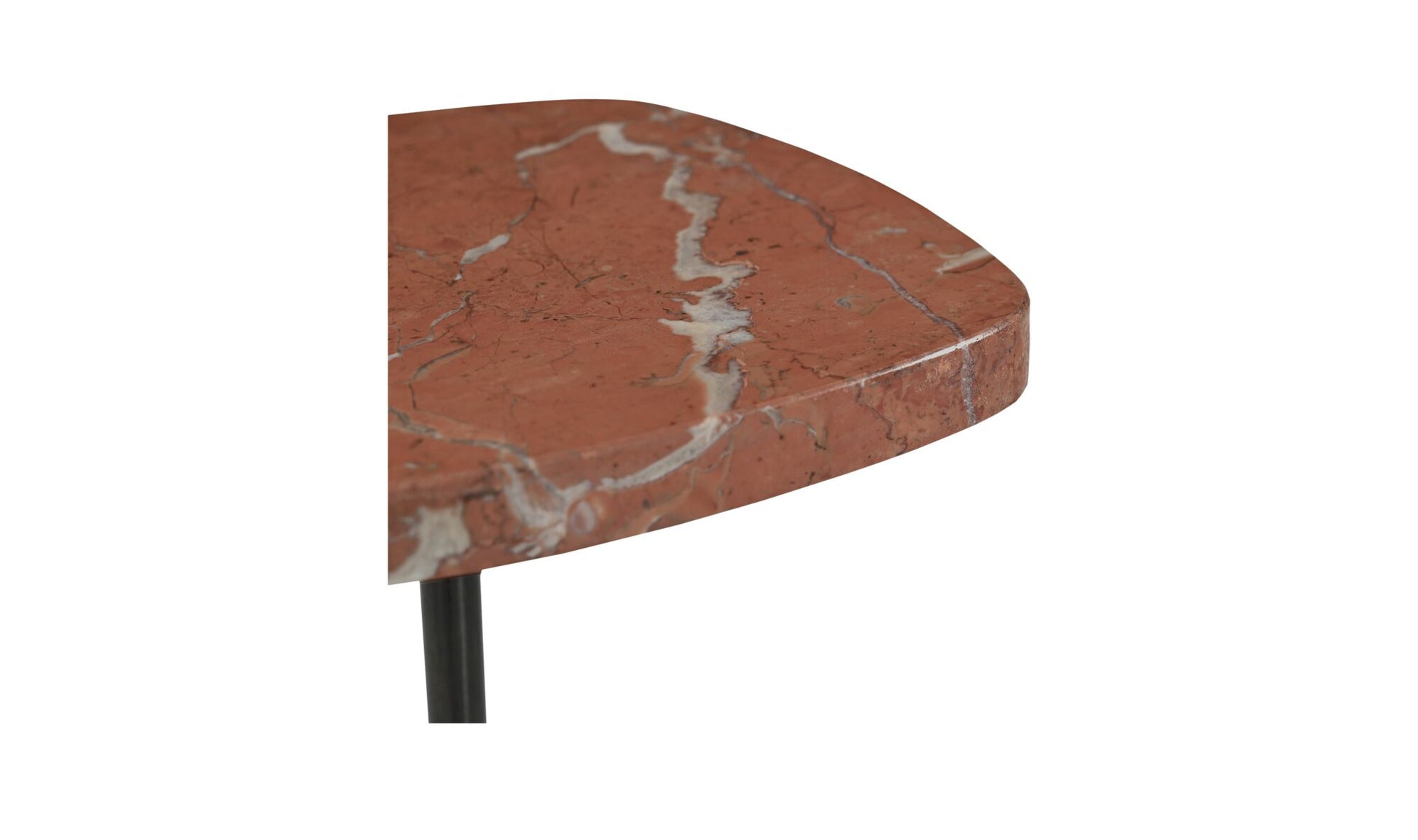 Caro Side Table Rosso Alicante Marble.