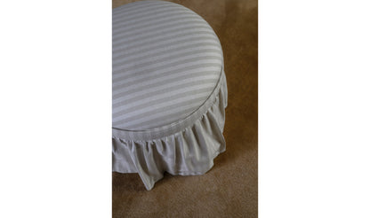 Heidi Storage Ottoman Beige Stripe.