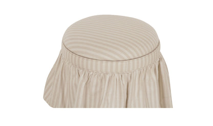 Heidi Storage Ottoman Beige Stripe.