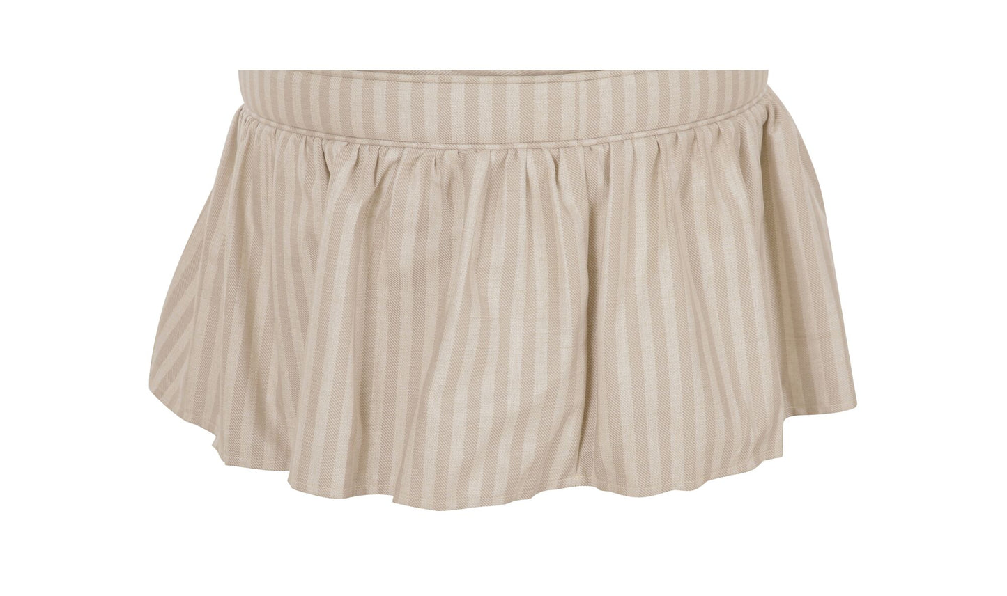 Heidi Storage Ottoman Beige Stripe.