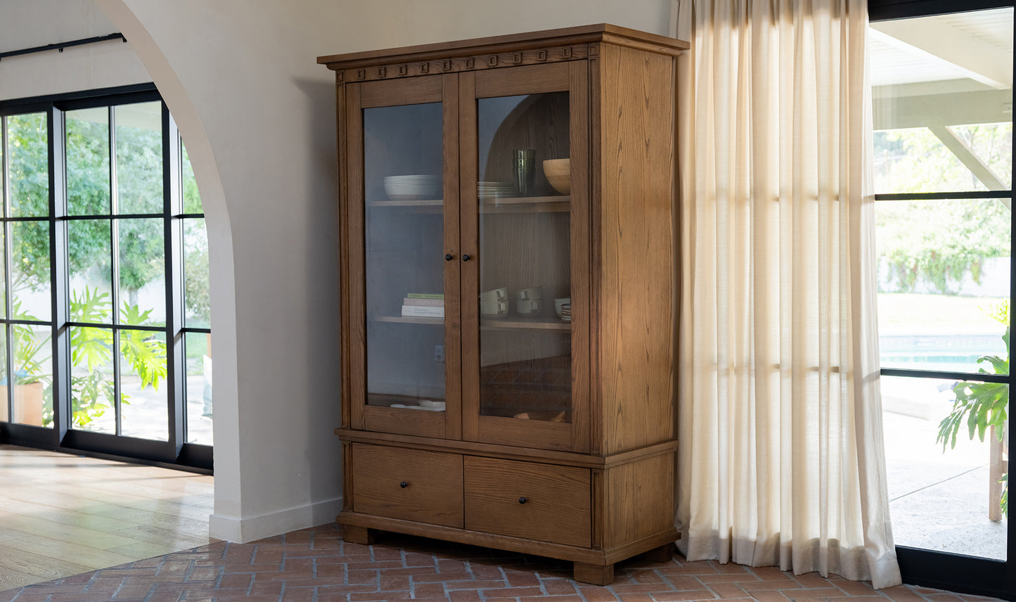 Lillian Tall Cabinet Brown.