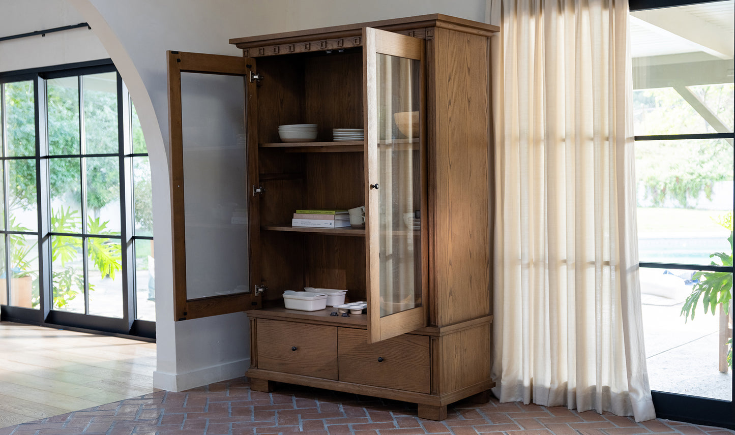 Lillian Tall Cabinet Brown.