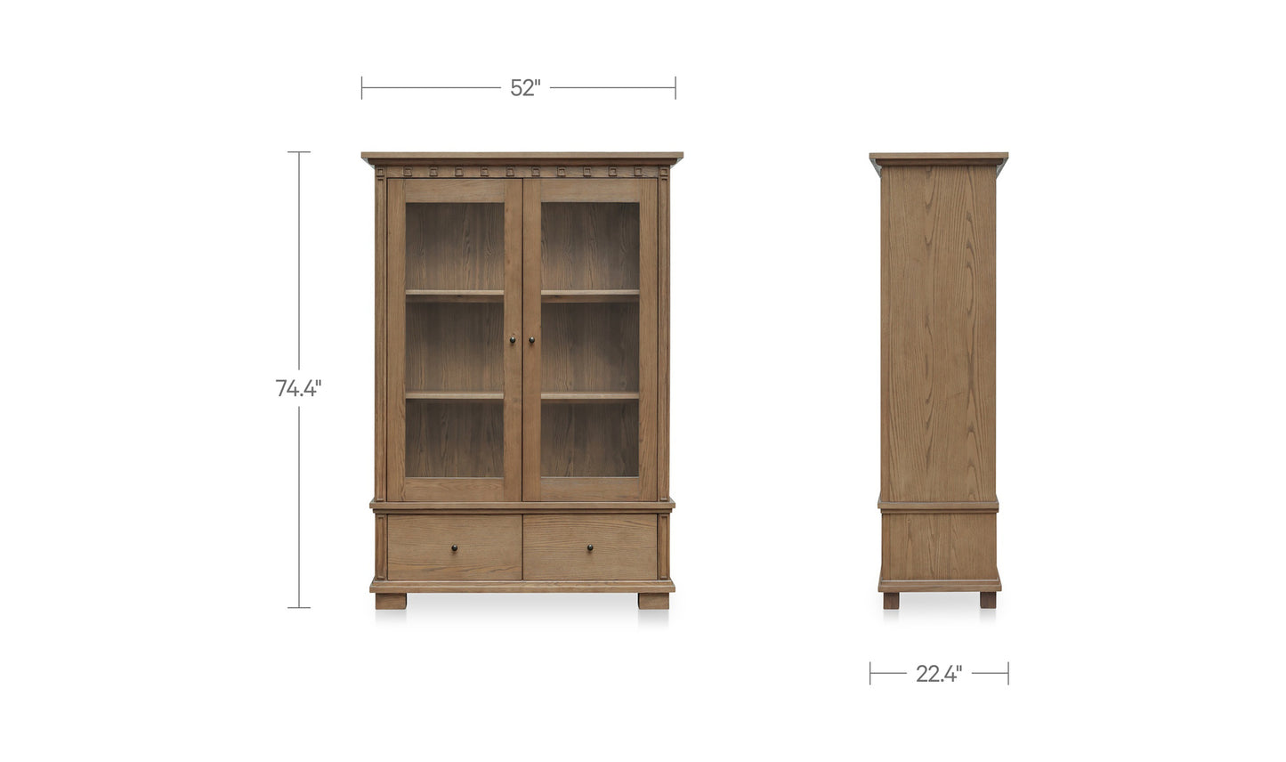 Lillian Tall Cabinet Brown.