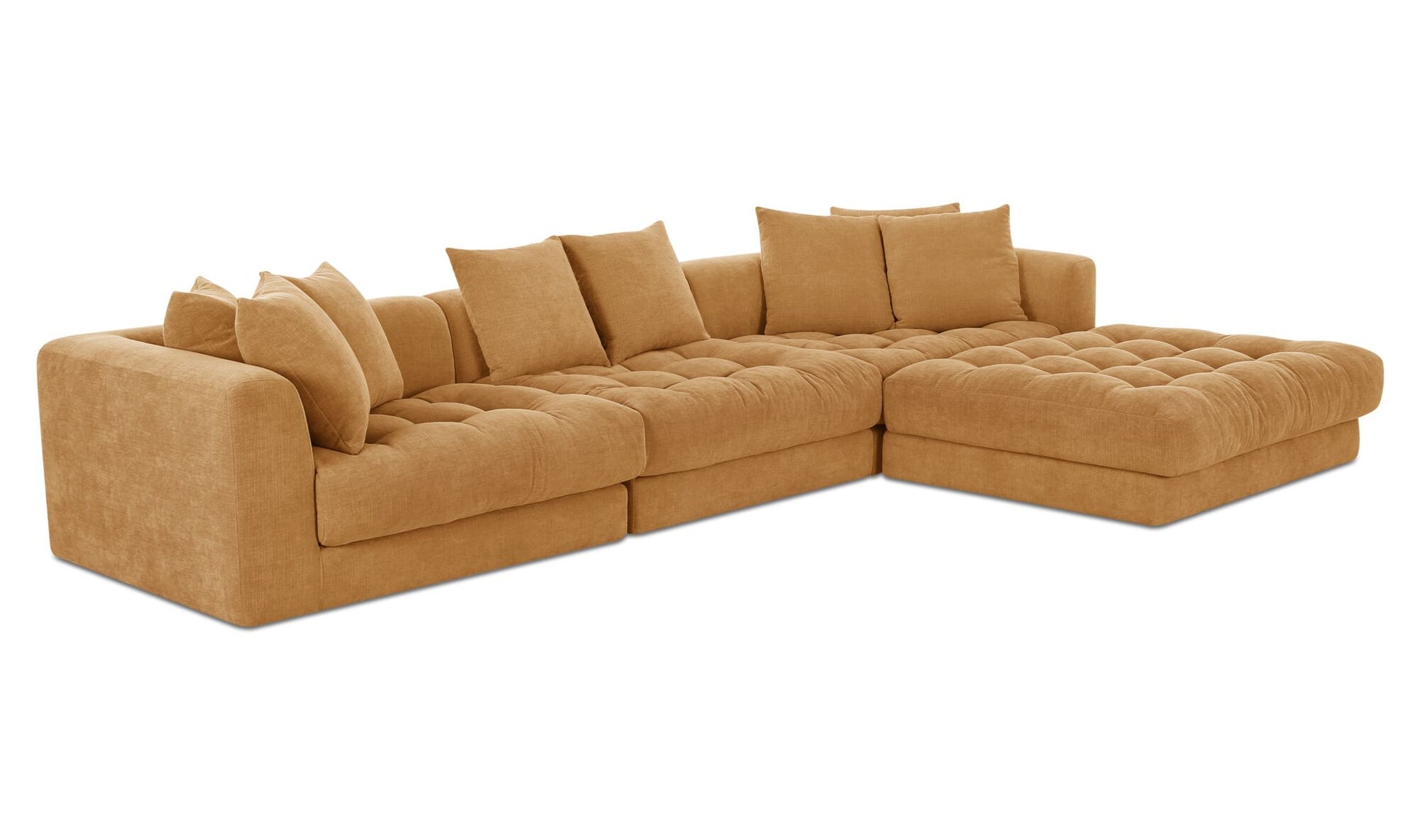 Davie Lounge Modular Sectional Golden Yellow.