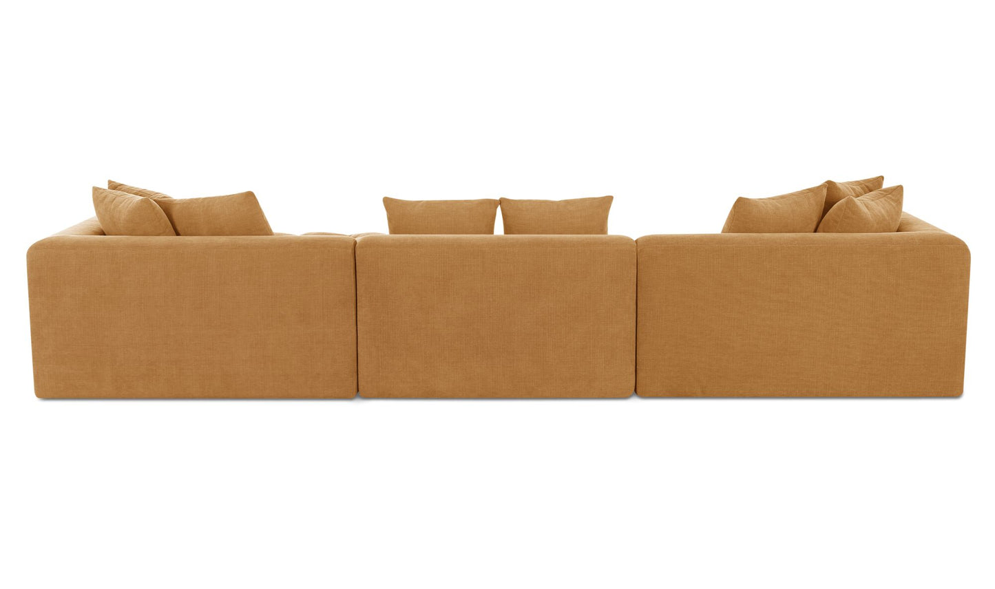 Davie Lounge Modular Sectional Golden Yellow.